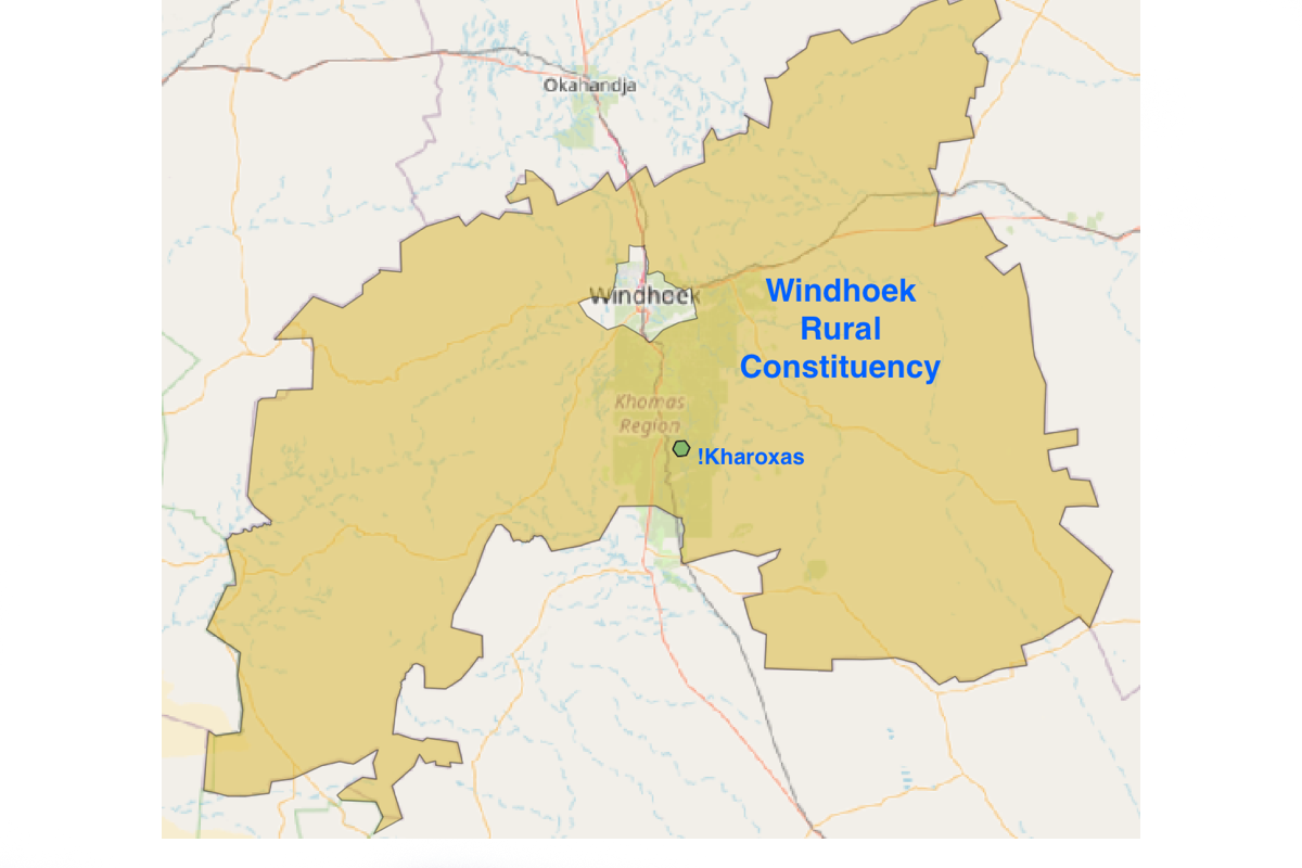 Figure 3 Map of Windhoek Rural constituency.